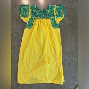 Mexican embroidered dress child size 8-10/ from Oaxaca
